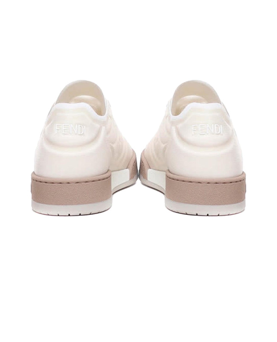 FENDI Match calfskin round toe lace-up platform low top sneakers Size: 36-45