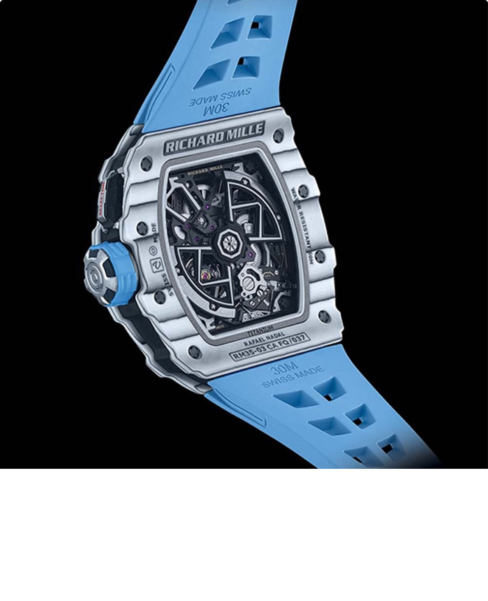 RICHARD MILLE Men's Automatic Mechanical movement Richard Mille Men's Watch 43.15*49.95mm hollow dial RM 35-03